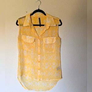 W118 by Walter Baker Pale Yellow Sleeveless Blouse